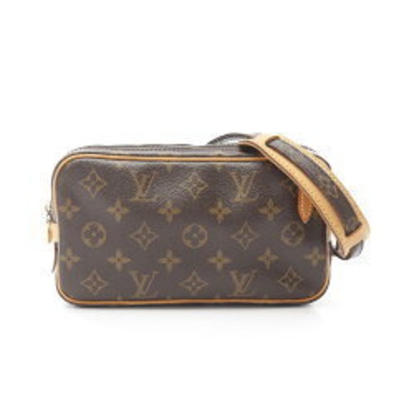 Louis Vuitton Marly Bandouliere Monogram Shoulder Bag Leather Brown - Picture 1 of 8